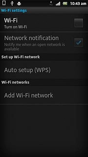 Press Wi-Fi to turn on Wi-Fi.