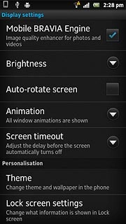 Press Screen timeout.