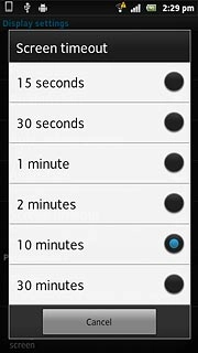 Press the required period.