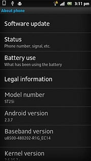 Press Software update.