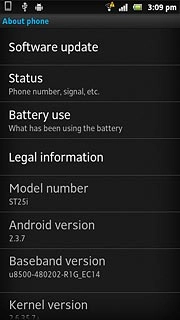 View your phone's software version below Android version.