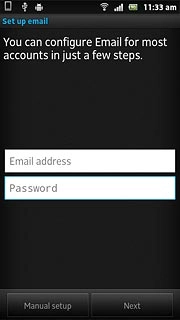 Press Password and key in the password for your email account at your email provider.