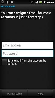 Press Password and key in the password for your email account at your email provider.