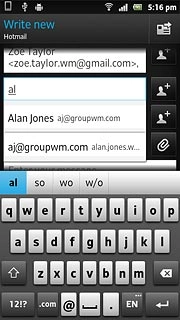 Press the required contact.