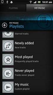 Press the required playlist.