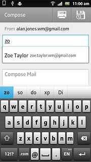 Key in the first letters of the required contact.Matching contacts are displayed.Press the required contact.