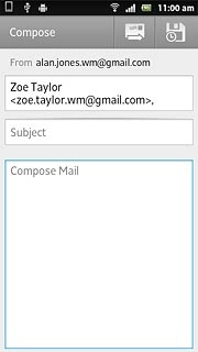 Press Compose Mail and key in the required text.