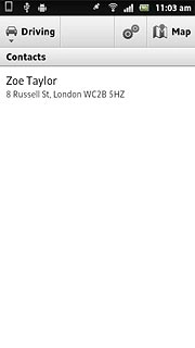 Contacts with addresses are displayed.Press the required contact.