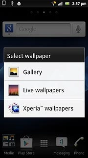 Press Live wallpapers, Gallery or Xperia™ wallpapers.