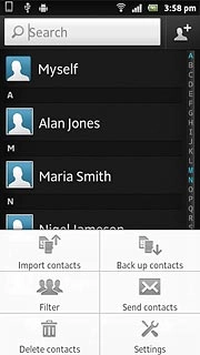 Press Import contacts.
