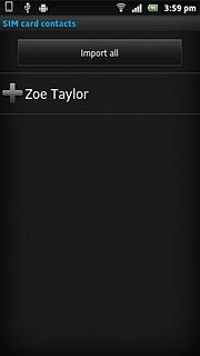 Press Import all.After a moment the contacts are copied.