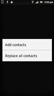If you selected Replace all contacts: