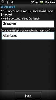 Press Done.Wait while your phone retrieves new email messages.