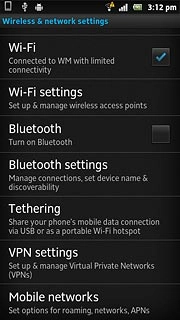 Press Mobile networks.