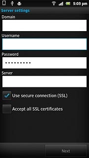 Press the field below Username and key in the username.