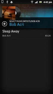 Press the required audio file.