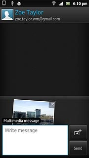 Press Write message and write the required text.