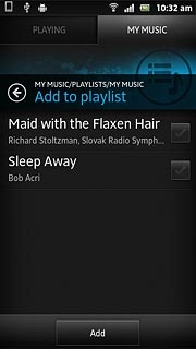 Press the required audio files to add them to the playlist.