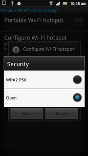 Press Open or WPA2 PSK.