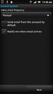 Press Send email from this account by default to select a default email account.