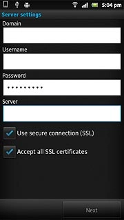 Press Accept all SSL certificates to turn the function on.
