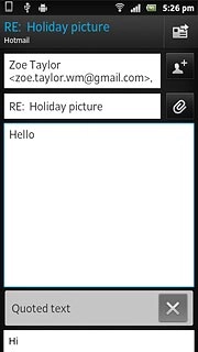 Press the send icon.