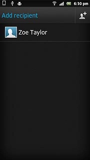 Press the add recipient icon.