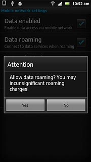 Press Yes, if required.