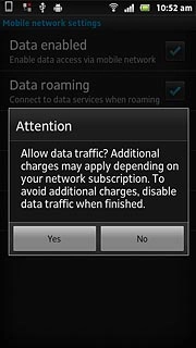 Press Yes, if required.