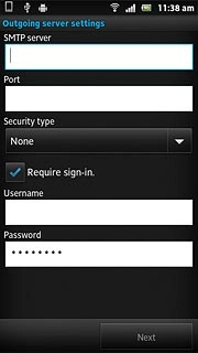 Press Require sign-in to turn SMTP authentication on or off.