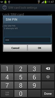 Key in your current PIN and press OK.