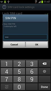 Key in a new four-digit PIN and press OK.