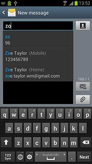 Key in the first letters of the required contact.Matching contacts are displayed.Press the required contact.