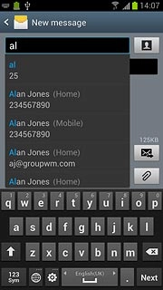 Press the required contact.