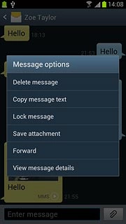 Press Delete message.