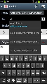 Press the required contact.