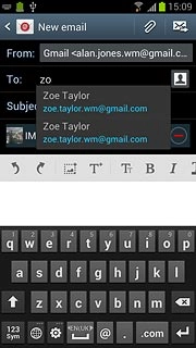 Press the required contact.Write subject and text for your email message.