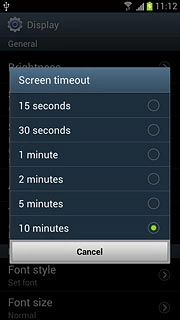 Press the required period.