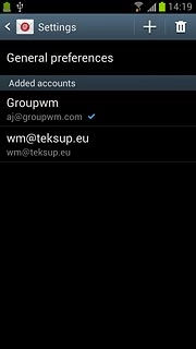 Press the required email account.