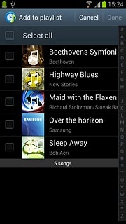 Press the required audio files.