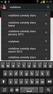 Key in the required search word and press the search icon.