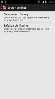 Press Clear search history.