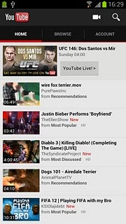 Press the required video clip.