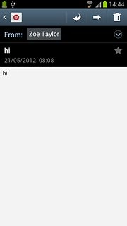 Press the reply icon.Write your email message.