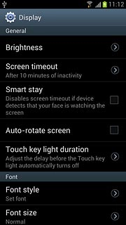 Press Screen timeout.