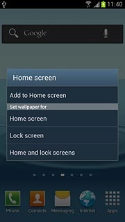 Press Home screen or Lock screen.