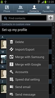 Press Import/Export.