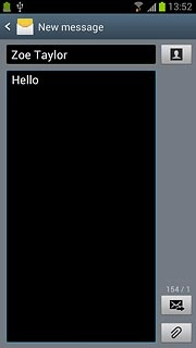 Press the send icon when you've written your text message.