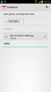 Press the send icon.
