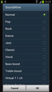 Press the required sound quality.